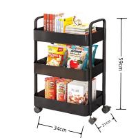 Carrito De Almacenamiento Móvil De 3 Niveles Plástico Multifuncional Organizador Doméstico Para Cocina Accesorios De Casa - details 8