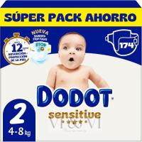 Pañales Dodot Sensitive T1(2-5KG) 116ud -Dodot SensitiveT2(4-8KG) 174ud-Dodot Bebé SecoT3(7-11KG)66U-Dodot Bebé Seco T4(10-15KG)62U-Dodot Bebé SecoT5(12-17KG)56U-Dodot Bebé Seco T6(14-20KG)96U-Dodot toallitas desechables  12*52Toallitas - details 1