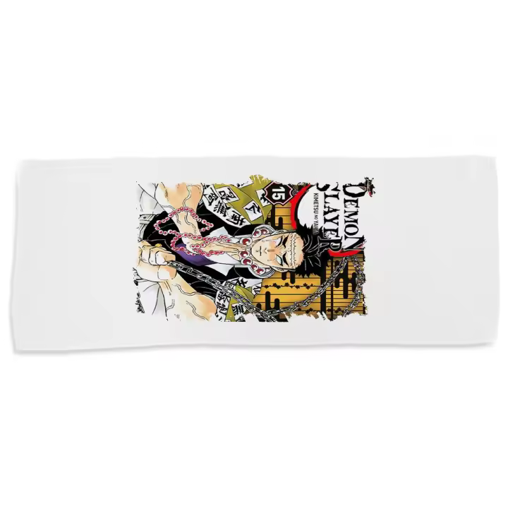 MERCHANDMANIA TOALLA MEDIANA GIMNASIO ABSORBENTE kimetsu no yaiba pilar roca Gyomei Himejima temporada 4 suave con bolsita - 1