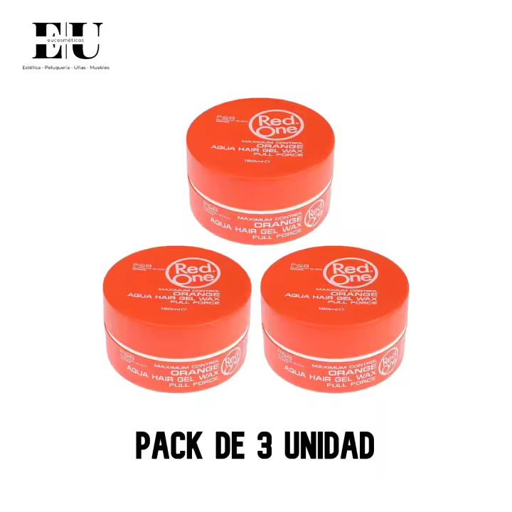 Redone - Pack 3 unidad Orange Aqua Hair Gel Wax 150Ml - 1