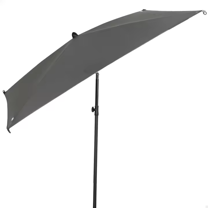 Aktive Parasol de jardín cuadrado 175x175 cm gris con mástil inclinable - 1