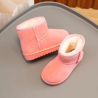 Botas De Nieve Para Niños Estilo Conciso De Peluche Sólido Color Unisex Botas Cortas Invierno Antideslizantes Tallas 23-36 - details 15