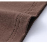 Camiseta De Algodón Puro 100% Para Hombre Manga Corta Verano Moda Casual Color Sólido Cuello Redondo Top Amplio Para Pareja - details 4