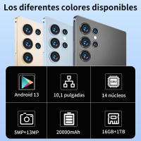 2025 5G Nueva tablet de 10,1 pulgadas Android 13.0 20000mAh 16GB Ram 1TB ROM WiFi 14 tableta nuclear Rojo Global - details 1