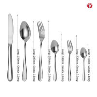 Mr.Spoon Serie Luna Juego 60 o 72 piezas cubiertos,Acero inoxidable 18/10,Plateado,Alta calidad y acabado,Incluye cuchillo carne o mesa,tenedor,cuchara,cucharilla,etc,Diseño moderno y elegante,Apto para lavavajillas,Ideal para Casa,Hotel,Restaurante,60201 - details 0