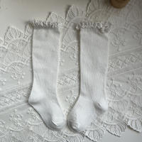 Calcetines Largos De Encaje Para Bebés Y Niñas Suaves Y Cómodos Para Todo El Año Calcetines De Algodón Con Volantes Para Niños Y Niñas De 0 a 5 Años - details 7