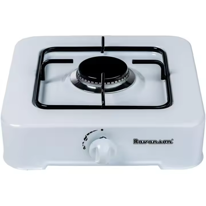 Cocina de gas Ravanson K-01T de un quemador, Blanca - 1