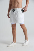 Nuevos Shorts De Verano Para Hombre Doble Capa Gimnasio Deportivo Secado Rápido Entrenamiento 2 En 1 Multibolsillos Pantalones De Correr - details 10