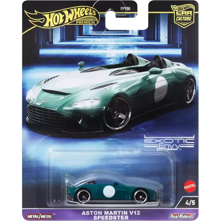 Hot Wheels Premium Car Culture Aston Martin V12 Speedster, Coche de juguete de colección a escala 1:64 Mattel HKC78 - 1
