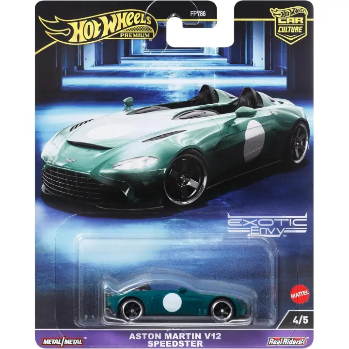 Hot Wheels Premium Car Culture Aston Martin V12 Speedster, Coche de juguete de colección a escala 1:64 Mattel HKC78 - 1