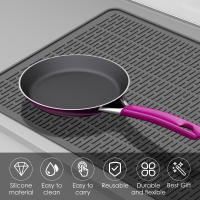 Alfombrilla De Secado De Platos De Silicona Resistente Al Calor Para Encimera De Cocina Frigorífico O Protector De Placa De Cocina Moderno Ecológico - details 0