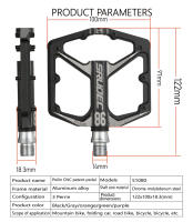 Pedal De Bicicleta De Montaña Con Rodamiento Sellado Alta Resistencia Antideslizante Para MTB Y Bicicleta De Carretera GOLDIX Ultraligero De Aluminio - details 1