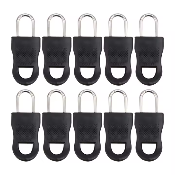 8/10pcs Cabezal De Cremallera Reemplazable Sin Herramientas Arrastre De Cremallera Para Maleta Escuela Bolsa Ajuste De Correa Etiqueta Ropa ZipFixerRompevientos - 1