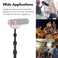 Andoer Soporte De Micrófono Portátil Extensible Con Tornillo De 1/4 Y Empuñadura De Esponja Con Bloqueos De Giro Para Fotografía Y Estudio De Video - details 9