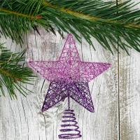 Estrella Superior del Árbol de Navidad, brillante para decoración del Árbol de Navidad, adornan del ambiente festivo, 20 cm - details 3