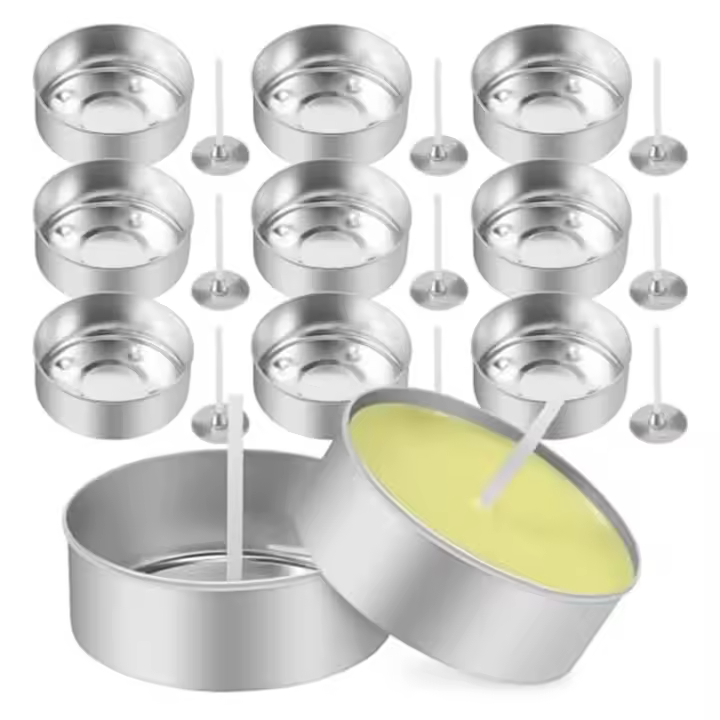Velas de Té de Aluminio y Metal 150 Piezas con 150 Pelucas de Vela Vacías Producto Recomendado para Amantes de las Velas Hecho en China Unisex - 1