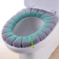 Cubierta De Asiento De Inodoro Térmica Y Lavable Suave Para Baño Eco-amigable No Desechable Material De Acrílico - details 6
