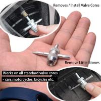 Herramienta De Remoción De Válvula De Neumático Para Motocicleta Bicicleta Y Coche Accesorios De Reparación De Neumáticos Material Plástico Y Metal - details 6