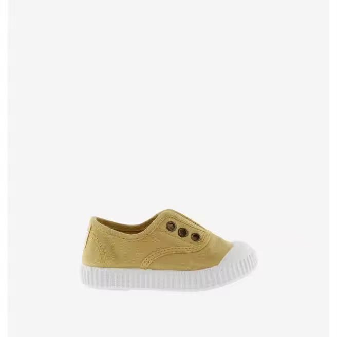 ZAPATILLA LONA VICTORIA COLOR ORO INFANTIL - 1