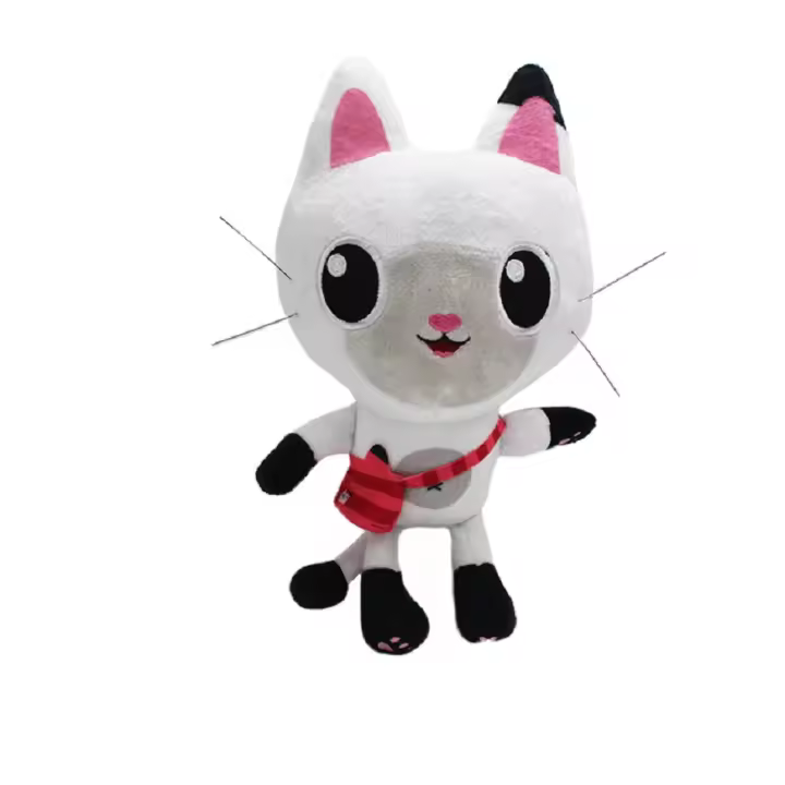 Mochila De Peluche De Gato Sonriente Gabby's Doll House Juguete Para Niños Regalo De Navidad Relleno De Algodón PP Tamaño 20-30cm Unisex - 1