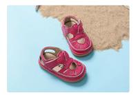 Sandalias De Verano Para Bebés Niñas Cuero Genuino Anticolisión Zapatos Infantiles Princesa Para Niños Playa Transpirables Talla True Fit Con Cierre De Correa - details 1