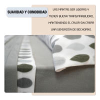 DEKORA SOUL - Juego de Sábanas Térmicas Pirineo en Microfibra Suave - Disponible para Camas de 90, 135, y 150 cm en Varios Colores para Confort Invernal - details 4