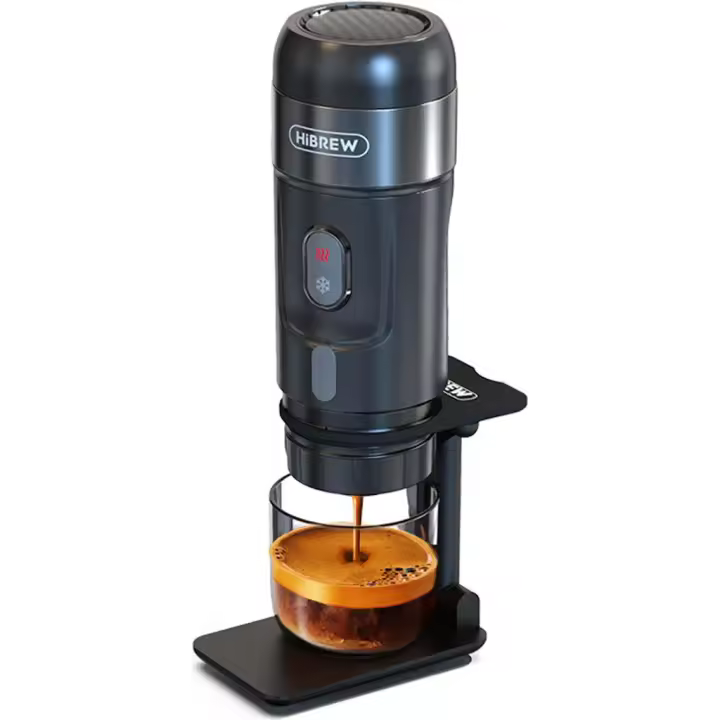 HIBREW H4A - Cafetera Portátil DC12V, 3 en 1 Maquina Espresso para Cápsulas de Café Perfecta para Coche y Camping, Compatible con Cápsula Nes* Original, DG*, Café Molido(Premium, negro) - 1