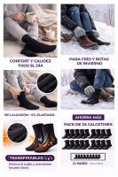 SKYNED 12 Pares Calcetines Térmicos Invierno Algodón 95% Gruesos Extra Cálidos - details 0