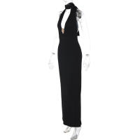 Vestido Elegante Para Mujer 2025 Nuevo Estilo De Moda De Verano Sin Mangas Cuello Redondo Slimming Largo Para Fiesta Y Banquete - details 11