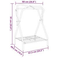 vidaXL Soporte de montura plegable de pie independiente hierro negro - details 7