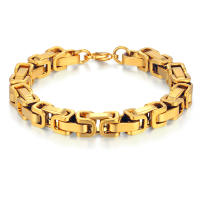 Pulsera De Acero Inoxidable 316L Para Hombre 8mm Color Oro Cadena De Mano Pulsera Hip Hop Joyería Regalo Para El Hombre - details 0