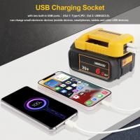 Soporte De Cinturón Convertidor USB Y Tipo-C Para Batería Dewalt 20V 18V DCB200 DCB202 DCB203 Accesorio De Carga Rápida Adaptador De Almacenamiento - details 2