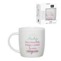 Taza personalizada con frase "Madres hay muchas, pero como la mía ninguna" - 350 ml - impresa por las dos caras - ideal para regalo muy original para sorprender a las mamás regalándoselo el día de la madre, cumpleaños o en cualquier momento especial - details 1