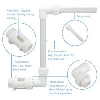 Kit De Fuente Para Piscina Con Cascada Y Rieles De Agua PVC Accesorios De Diversion Para Piscinas Tamaño 13.78*4.33*2.76inch - details 3