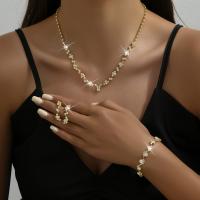Juego De Joyas Para Mujer Con Collar De Flores Pendientes Y Pulsera Accesorios Para Bodas Y Fiestas Clásicos De Metal - details 5