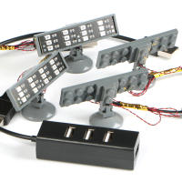 Juego De 4 Piezas De Bloques De Construcción Con Luz LED RGB Alta Brillo Para Modelos Iluminación Exterior DIY Bloques De Plástico ABS Tamaño Pequeño Compatible Con Lego - details 1