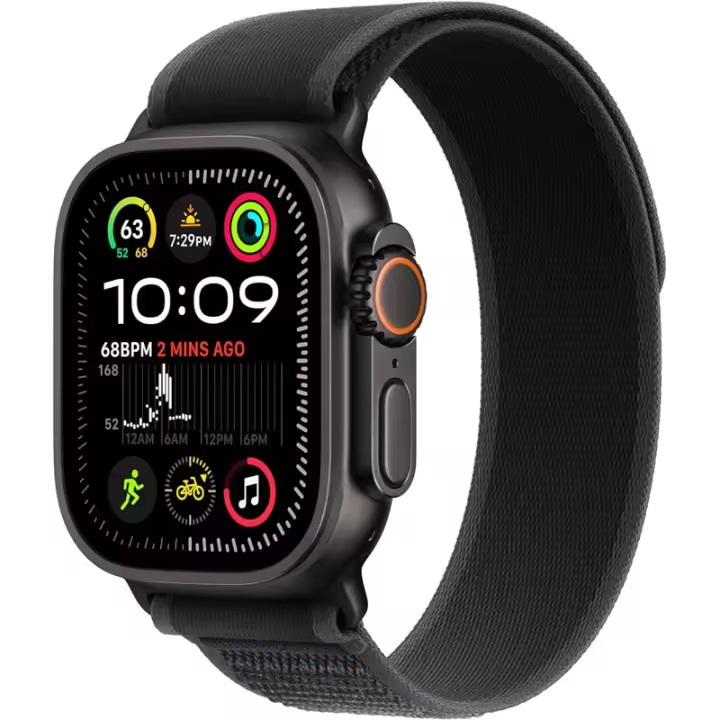 Apple Watch Ultra 2 GPS Cellular 49 mm CA Titanio con correa Trail Loop negra de tamaño S/M - 1