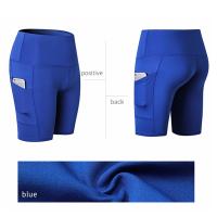 Pantalones cortos de Yoga para mujer, pantalones cortos de entrenamiento de cintura alta para gimnasio, Fitness, Yoga, levantamiento de glúteos, mallas de yoga para correr, pantalones cortos de ciclismo - details 5