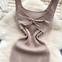 Vestido De Encaje Sin Hombros Para Mujer REALEFT Verano Elegante Sólido Ajustado Con Lazo Estilo Bodycon Para Fiesta - details 23