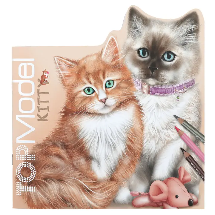 TOPMODEL LIBRO DE COLOREAR GATITOS CON PEGATINAS KITTY AND DOGGY - 1