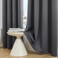 Cortina De Negocios 1Pc Color Sólido Negro Bloqueo De Luz Para Dormitorio Cocina Sala De Estar Decoración De Habitaciones - details 16