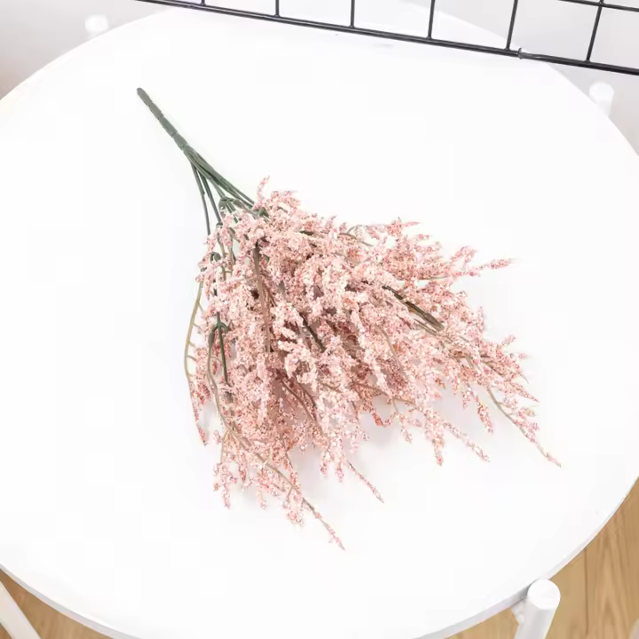 Arreglo Floral Artificial De Brevas De Bebé Lavanda Para Boda Fiesta Navidad Decoración De Hogar Disponible En Tienda En Línea - 1