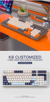 Teclado Mecánico De Juegos Inalámbrico K8 Con Retroiluminación Hot Swappable Bluetooth 2.4G Y Cableado Rojo Lineal Para PS4 PC Win Mac Gamer - details 15