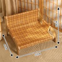 Cama De Gato De Verano Con Almohadilla Refrescante Sofá Resistentes Al Desgaste Rattan Silla De Descanso Casa De Perro Casa De Gato Hogar Para Mascotas - details 1