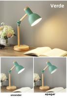 Lámpara De Escritorio Plegable De Madera Nórdica Para Estudiantes Con Interruptor De Botón Empuñadura AC85-260V EU/US/UK Plug - details 6