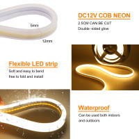 Tira De Luz LED COB Doble Lado Impermeable Flexible 12V 24V 320LEDs Alta Densidad Iluminación Lineal 0.5-20M Para Decoración De Interiores - details 10