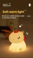 Lámpara Nocturna De Unicornio Cartoon Con Luz Suave De Silicona Protección Ocular Para Lectura Y Decoración De Habitación Infantil - details 2