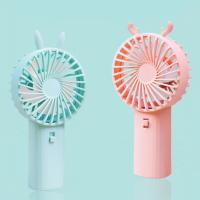 Ventilador de refrigeración de mano funciona con Pilas AA ventilador Pequeño con orejas para oficina en casa Viajes al Aire Libre y Camping - details 10