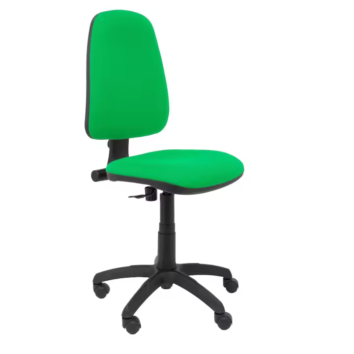 Piqueras Y Crespo Silla de Oficina Ergonómica con Mecanismo de Contacto Permanente y Regulable en Altura - Respaldo y Asiento Acolchados - Color Verde - 1