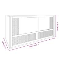 vidaXL Terrario de madera contrachapada 80x40x40 cm - details 5
